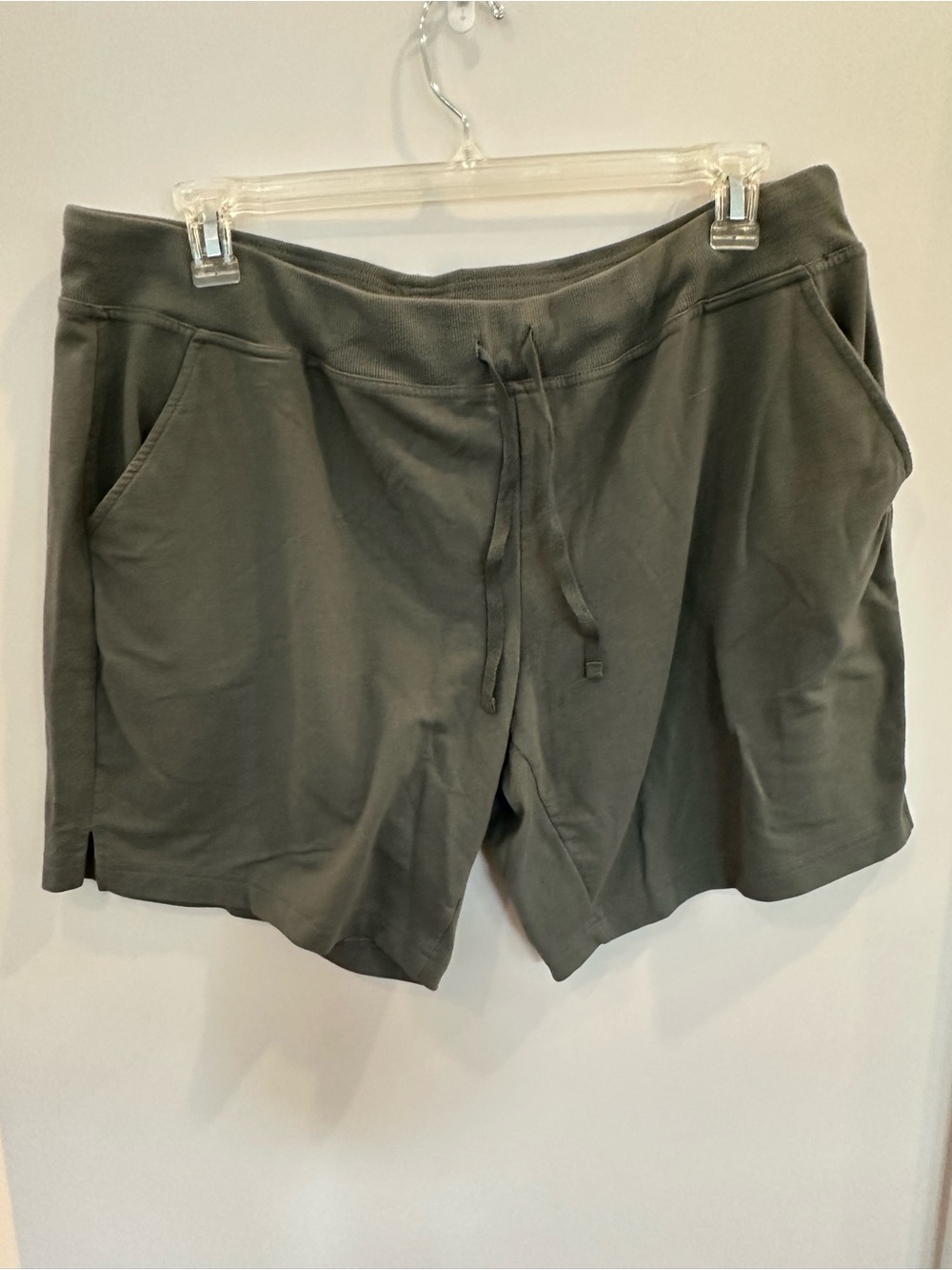 Athletic Works Olive Green Drawstring Women's Athletic Shorts